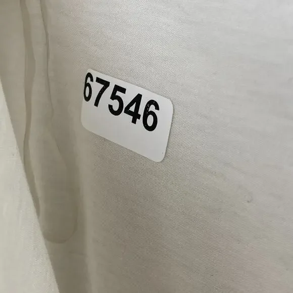 ATHLETA Top M Oversized Cropped Boat Neck Long Sleeve Cinched Off White - Picture 12 of 12